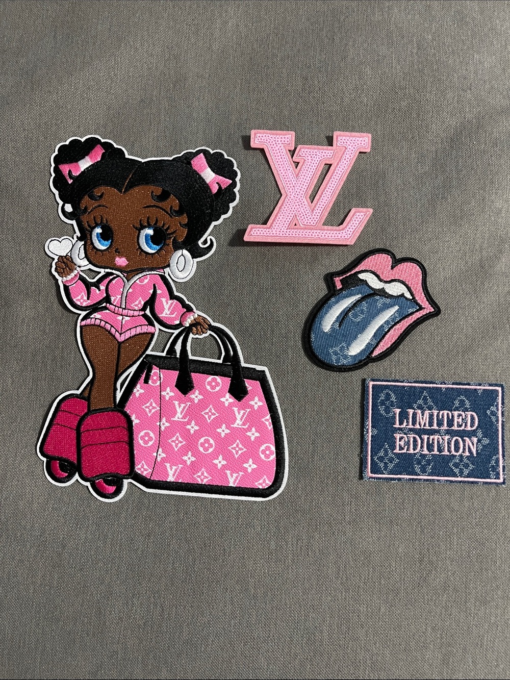 Pink Designer-Inspired Patch Set - Women Accessories